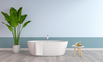 Fototapeta premium Bathroom interior for mockup, 3D rendering
