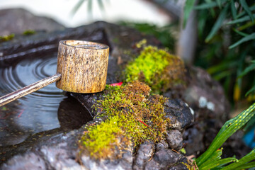 日本のつくばい　和風イメージ