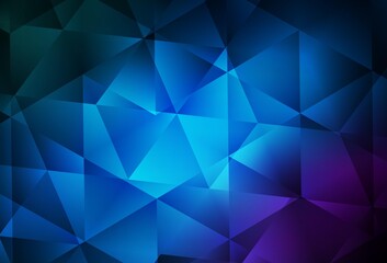 Obraz premium Dark Pink, Blue vector polygon abstract layout.