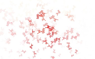 Light Red vector elegant pattern with branches.