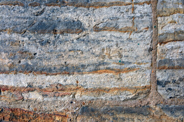 A close-up of a stone wall, a background or texture