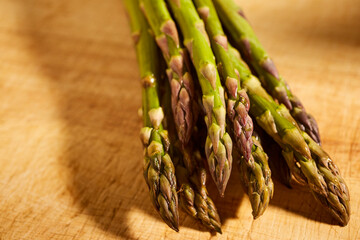 Fresh, raw asparagus spears from Lancaster, Pennsylvania, USA