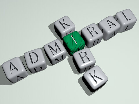 combination of admiral Kirk built by cubic letters from the top perspective, excellent for the concept presentation. butterfly and illustration
