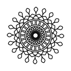 mandala motif floral decoration mystical line style icon