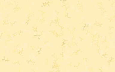 Light Orange vector pattern with artificial intelligence network.