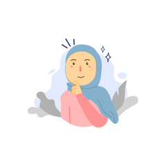 young people hijab character