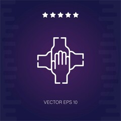Cooperation vector icon