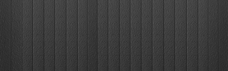 Panorama of Black Corrugated metal background and texture surface or galvanize steel