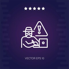 cyber attack vector icon modern illustration