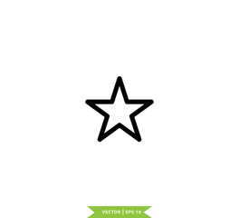 Star icon vector logo design template