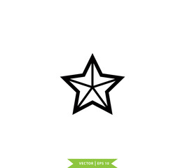 Star icon vector logo design template