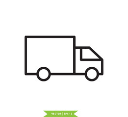 Fototapeta premium Truck transportation icon vector logo design template