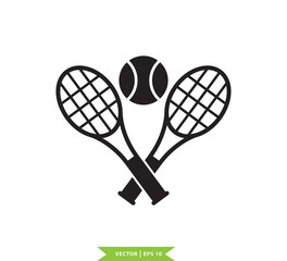 Racket icon vector logo design template