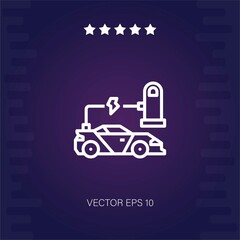 electric car vector icon modern illustration