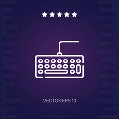 electric keyboard vector icon modern illustration