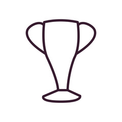 trophy line style icon vector design