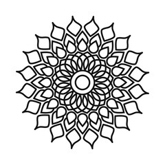 mandala decorative ornament ethnic oriental line style icon