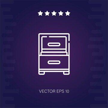 Filling Cabinet Vector Icon Modern Illustration