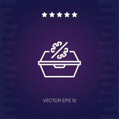 food container vector icon modern illustration