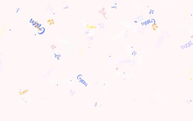 Light Blue, Red vector elegant pattern with leaves, branches.