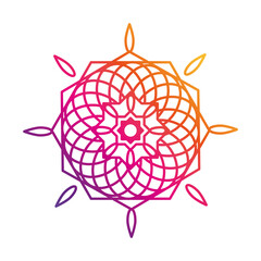 floral mandala vintage decorative gradient style icon