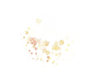 Light Green, Red vector doodle template with leaves.