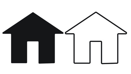 Home icon. opaque and transparent.