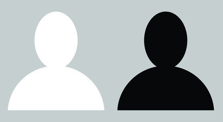 Profile icons black and white colors.