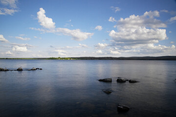 A beautiful and clear lake on a summers day