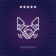 Fototapeta na wymiar handshake vector icon modern illustration