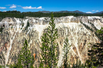 Fototapeta na wymiar The lower fall in Yellowstone National Park, Wyoming