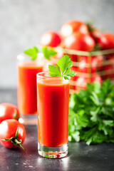 Tomato juice with parsley