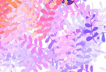 Light Pink, Red vector natural pattern with leaves.