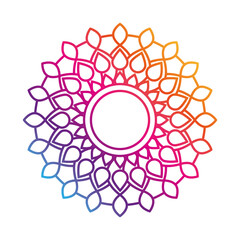 mandala decorative ornament ethnic oriental gradient style icon