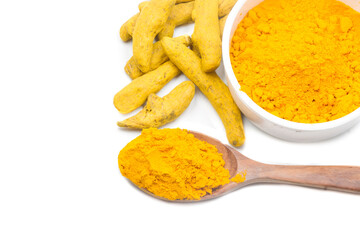 indian spices isolated on white background.