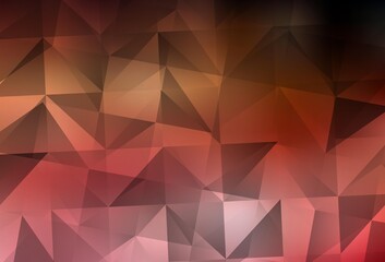 Light Red, Yellow vector low poly background.