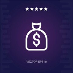 money bag vector icon modern illustration