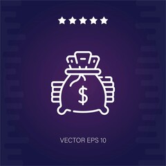 money bag vector icon modern illustration