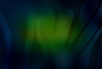 Dark Green, Yellow vector blurred bright texture.