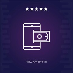online payment vector icon modern illustration
