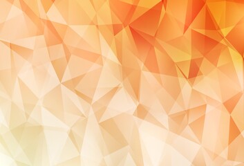 Obraz premium Light Orange vector triangle mosaic background.