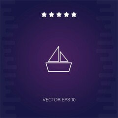 origamiboat vector icon modern illustration