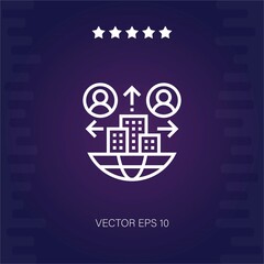 outsourcing vector icon modern illustration