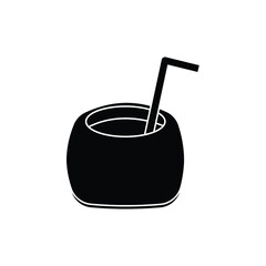 vector illustration of a coconut drink