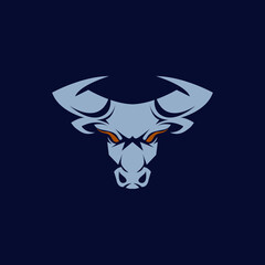 Angry bull logo template vector - Eps 10