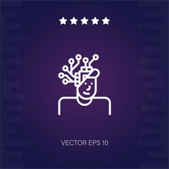 processor vector icon modern illustration