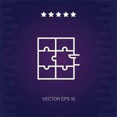 puzzle vector icon modern illustration