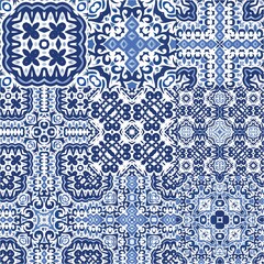 Decorative color ceramic azulejo tiles.