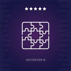 puzzle vector icon modern illustration