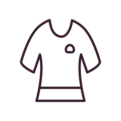Soccer tshirt line style icon vector design